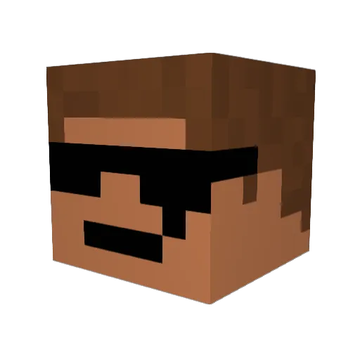 RedlineRoad Minecraft avatar head, 3D render
