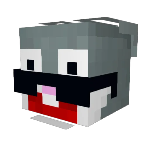 Redman098 Minecraft avatar head, 3D render