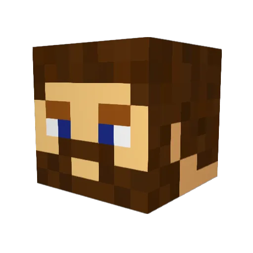 Redmlix Minecraft avatar head, 3D render