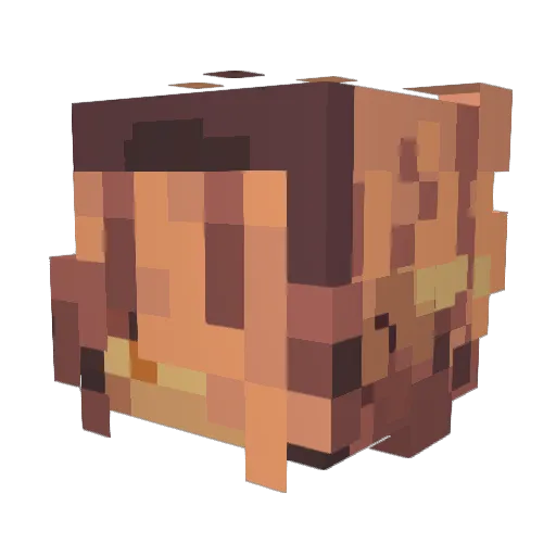 Redmoonevil Minecraft avatar head, 3D render