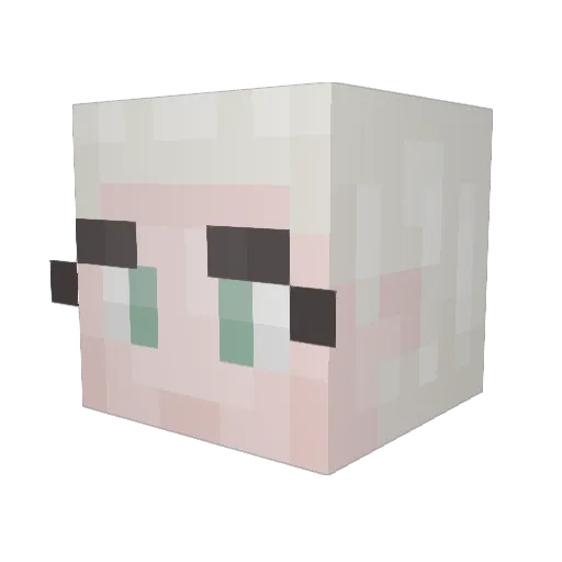 Redmoons_ Minecraft avatar head, 3D render