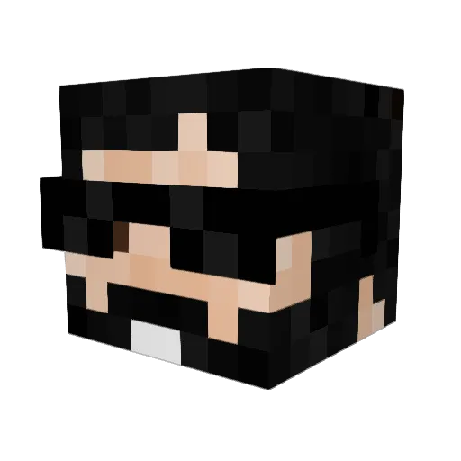 Redmug05 Minecraft avatar head, 3D render