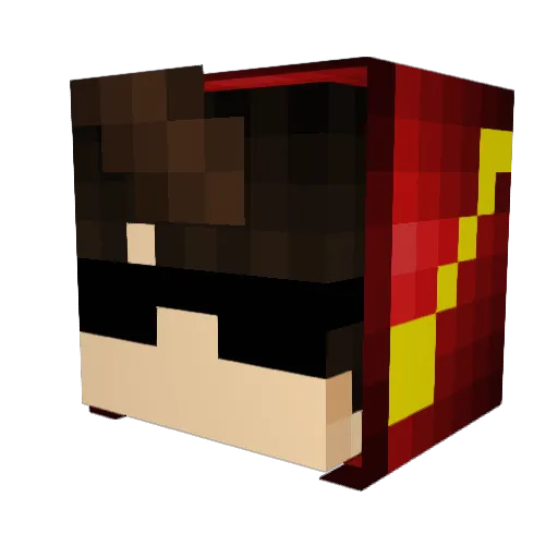 Redn9t Minecraft avatar head, 3D render