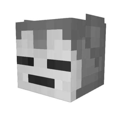 Rednax28 Minecraft avatar head, 3D render