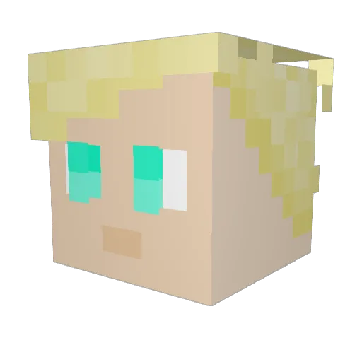 Rednax49 Minecraft avatar head, 3D render