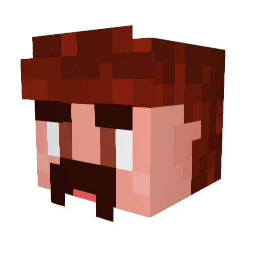 RedneckChad Minecraft avatar head, 3D render