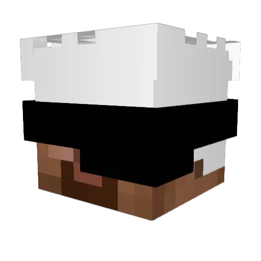 Redneedle Minecraft avatar head, 3D render