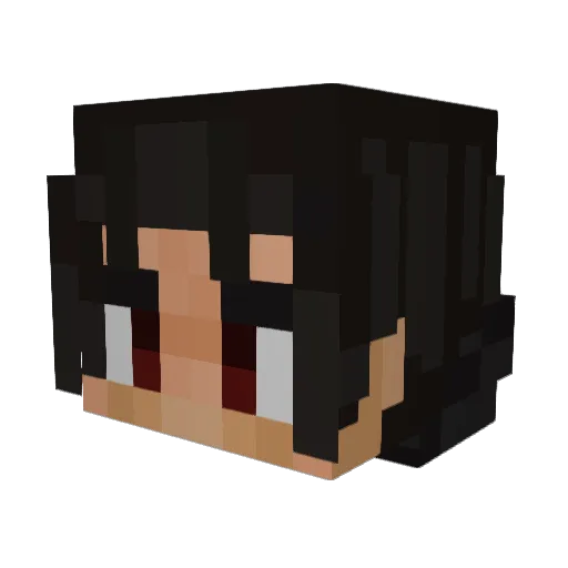 Redniik Minecraft avatar head, 3D render