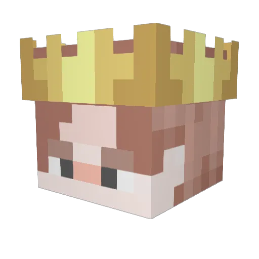 Rednimdum Minecraft avatar head, 3D render