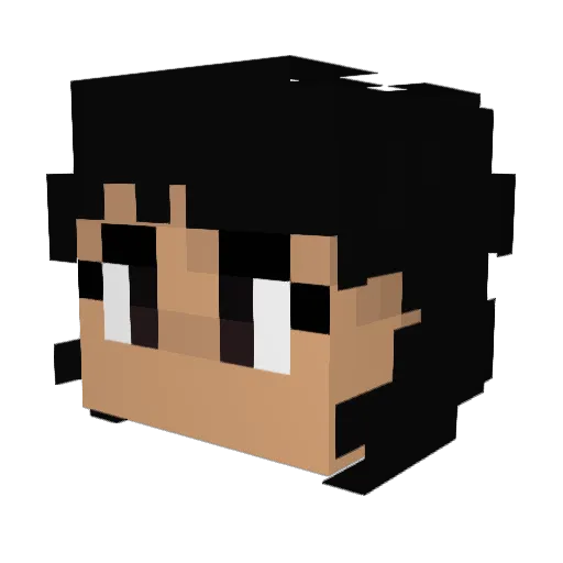 RednoseKathryn Minecraft avatar head, 3D render