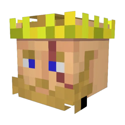Rednox_ Minecraft avatar head, 3D render