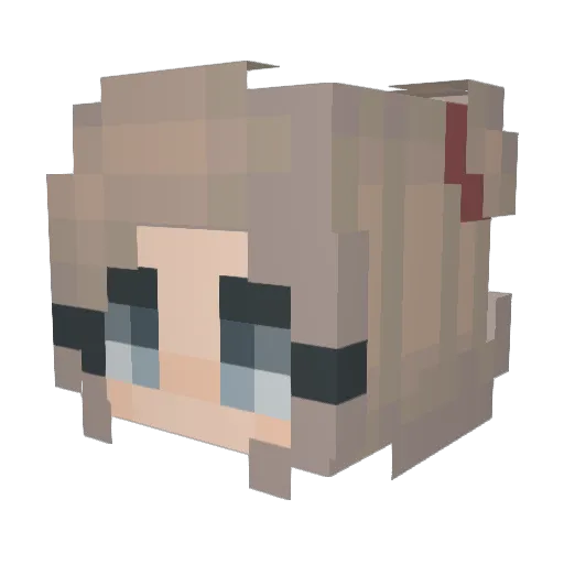 Rednub Minecraft avatar head, 3D render