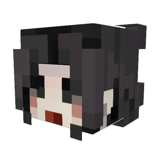 Redoha Minecraft avatar head, 3D render
