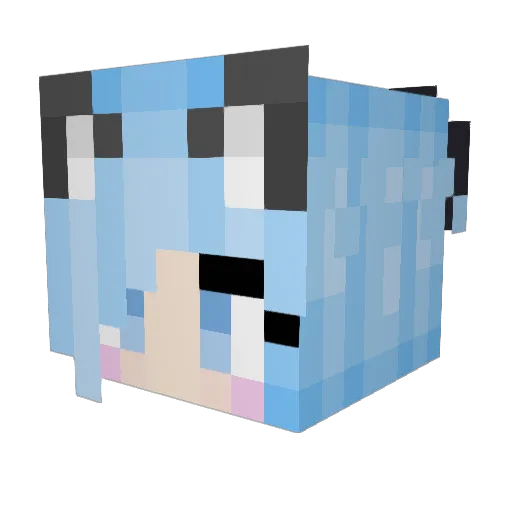 Redoku4 Minecraft avatar head, 3D render
