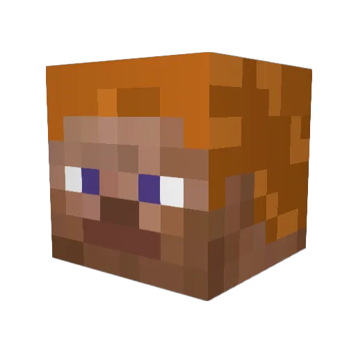 Redostrike Minecraft avatar head, 3D render