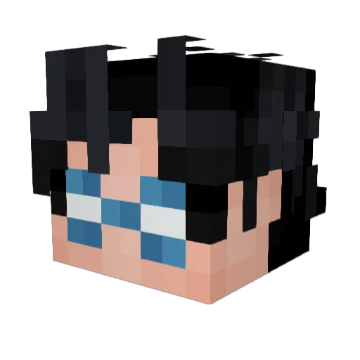 Redoszin Minecraft avatar head, 3D render
