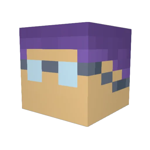 Redpandasaregod Minecraft avatar head, 3D render