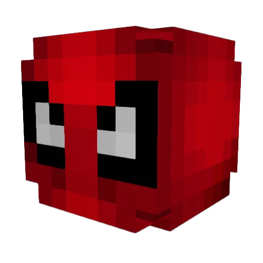 Redpear Minecraft avatar head, 3D render