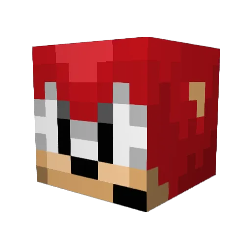 Redpheris Minecraft avatar head, 3D render