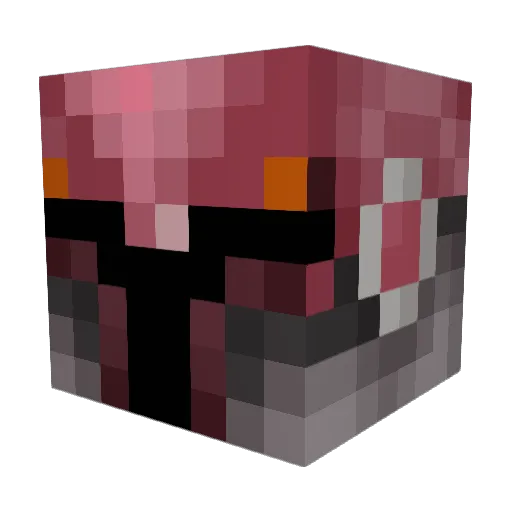 Redpount Minecraft avatar head, 3D render