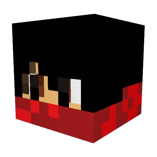 Redragoncore Minecraft avatar head, 3D render