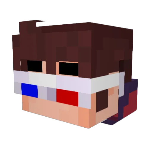 Redredyy Minecraft avatar head, 3D render