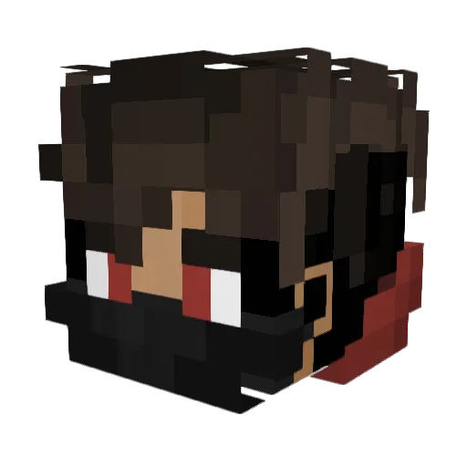 Redrey18 Minecraft avatar head, 3D render