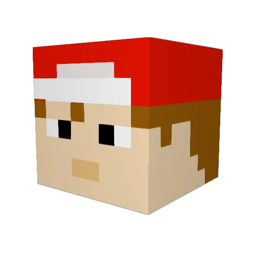 Redria0 Minecraft avatar head, 3D render