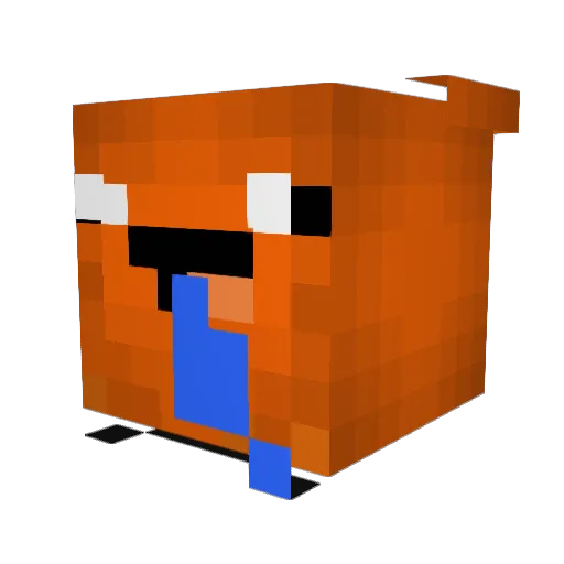 Redrltx Minecraft avatar head, 3D render