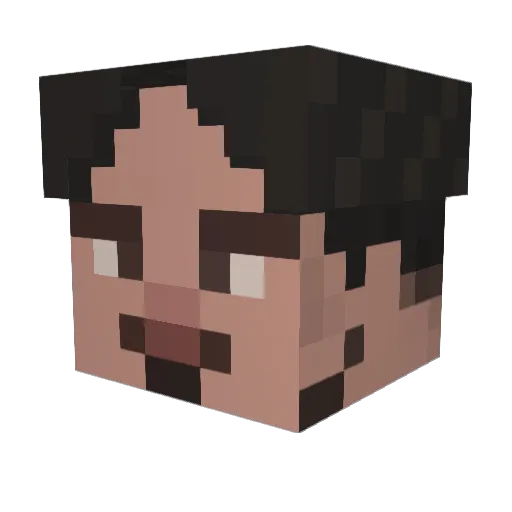 RedrumXII Minecraft avatar head, 3D render
