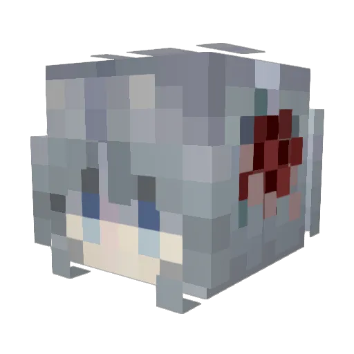 Redrum_XD Minecraft avatar head, 3D render