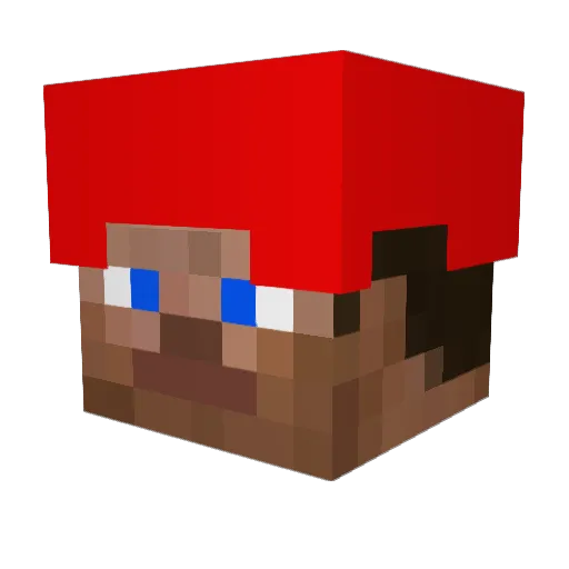 Reds747 Minecraft avatar head, 3D render