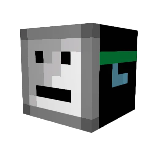 RedsFreak Minecraft avatar head, 3D render