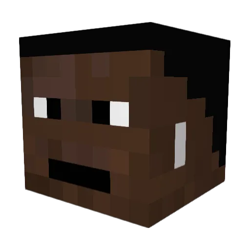 RedsMicro Minecraft avatar head, 3D render