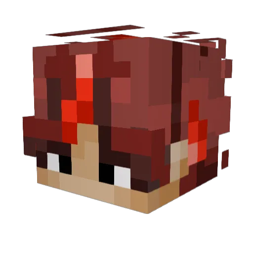 Redsam01 Minecraft avatar head, 3D render