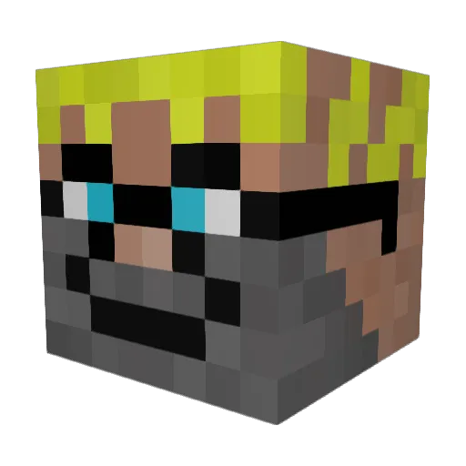 Redsaphir_CZ Minecraft avatar head, 3D render