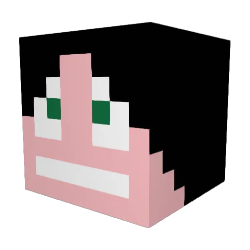 Redsilon4 Minecraft avatar head, 3D render
