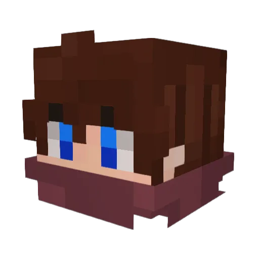 Redsitoo Minecraft avatar head, 3D render