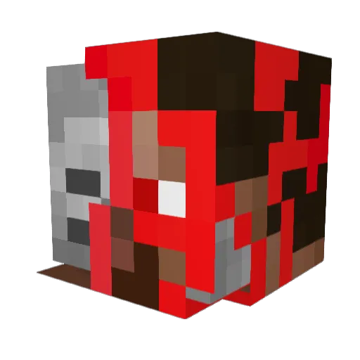Redskeleton9000 Minecraft avatar head, 3D render