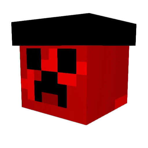 Redslord Minecraft avatar head, 3D render