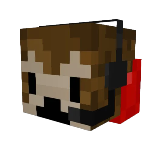 RedslothGamr Minecraft avatar head, 3D render