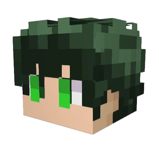Redstagzombie Minecraft avatar head, 3D render