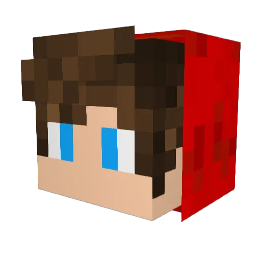 Redstone61253 Minecraft avatar head, 3D render