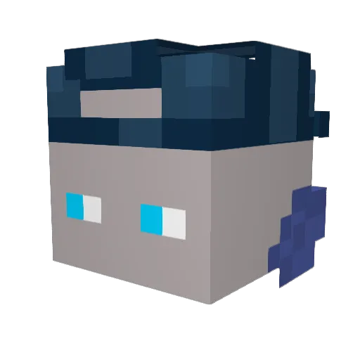 RedstoneDot Minecraft avatar head, 3D render