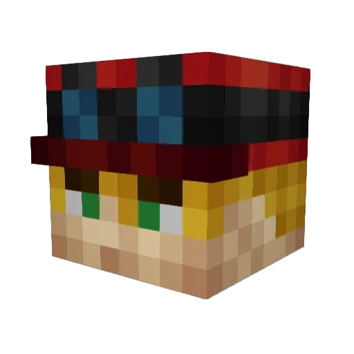 RedstoneFreak456 Minecraft avatar head, 3D render