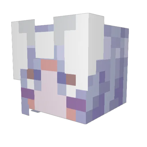RedstoneGirl112 Minecraft avatar head, 3D render