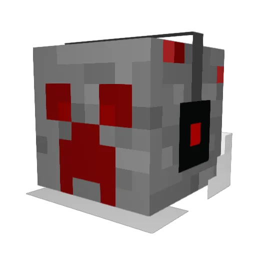 RedstoneKreeper Minecraft avatar head, 3D render