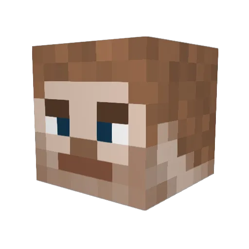 RedstoneManny Minecraft avatar head, 3D render