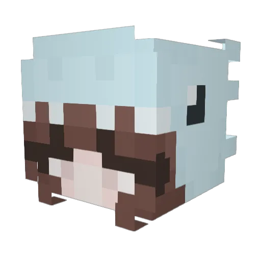 RedstonePanda10 Minecraft avatar head, 3D render