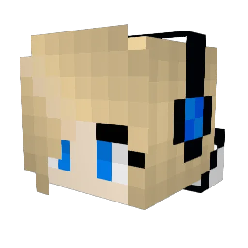 RedstoneRebel1 Minecraft avatar head, 3D render